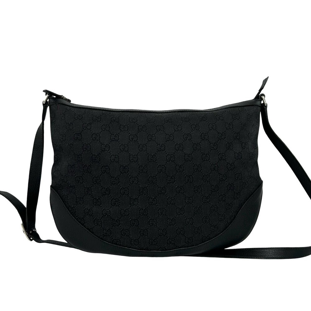 GUCCI GG Logo Pattern Canvas Leather Genuine Shoulder Bag Crossbody for Women...